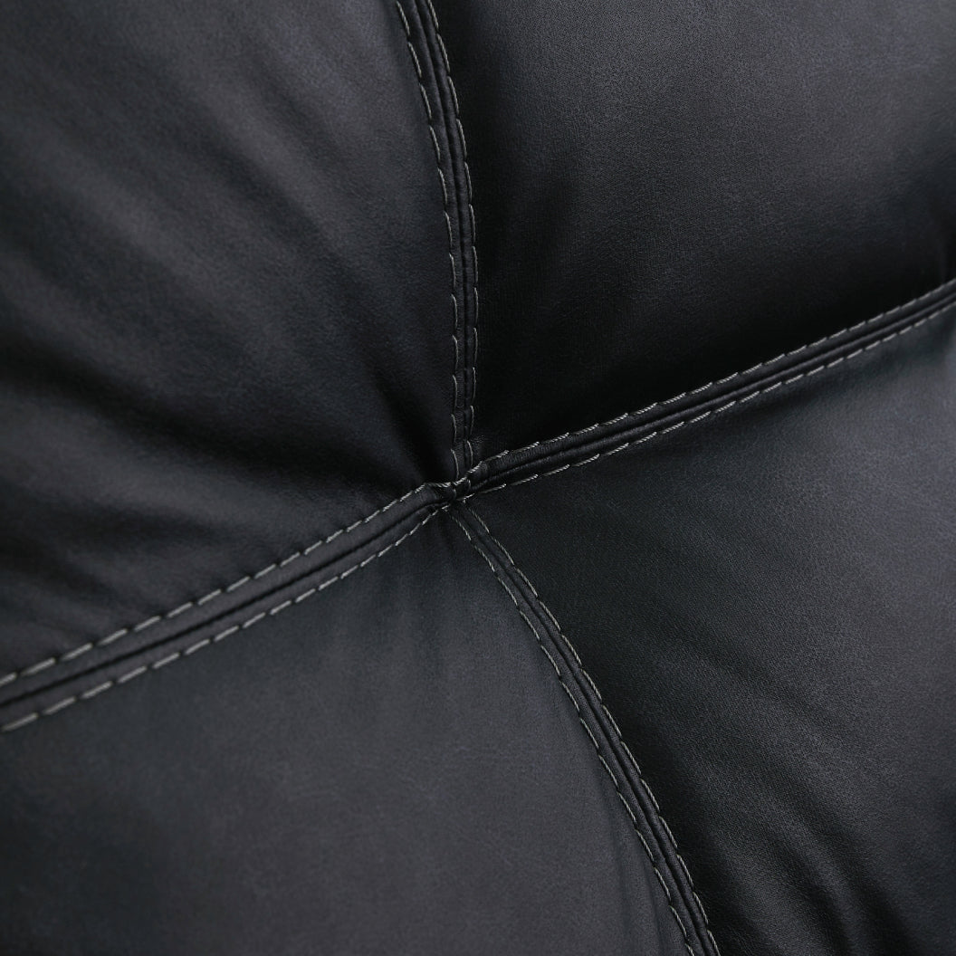 Sofa condo aspect cuir noir - Barlin Mills