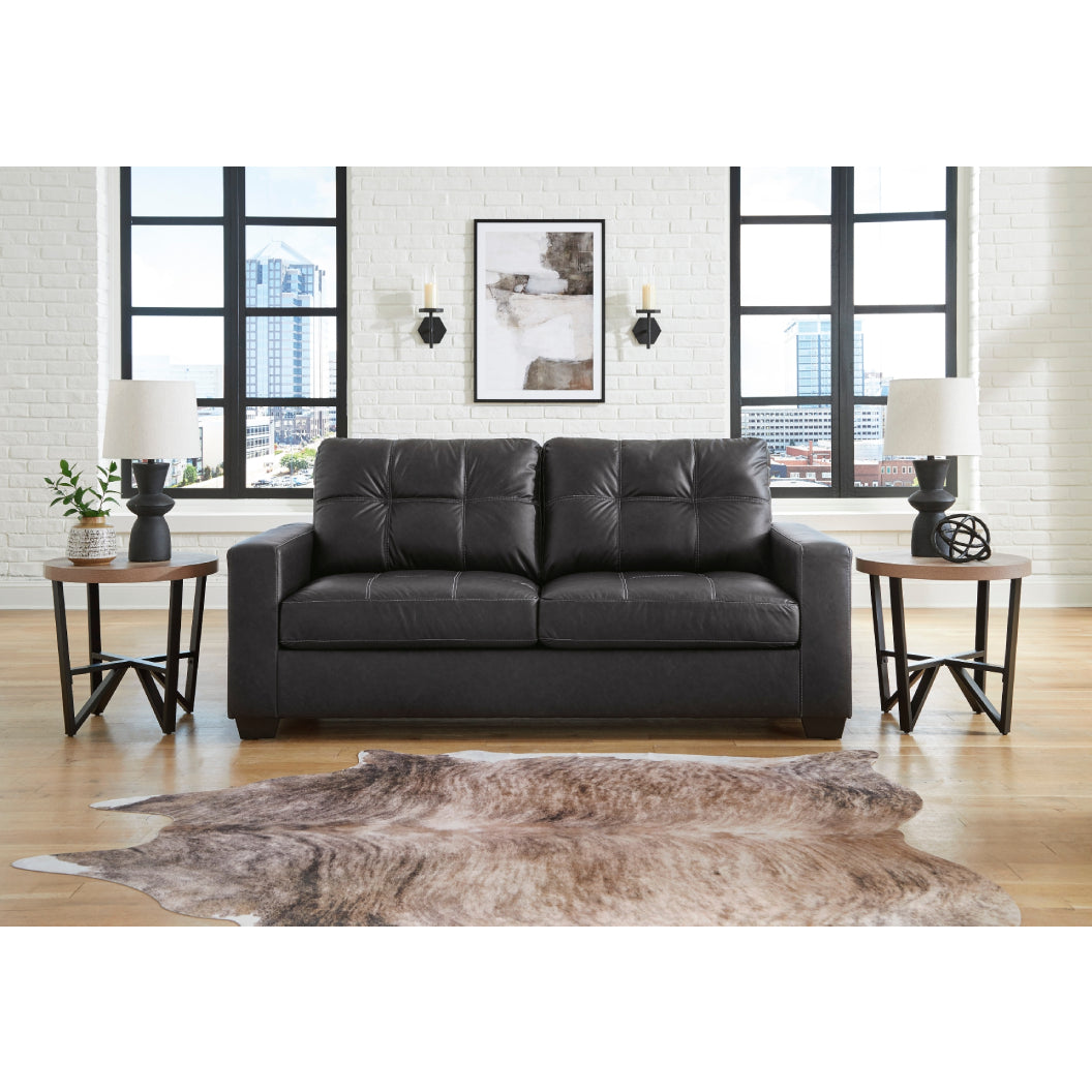 Sofa condo aspect cuir noir - Barlin Mills