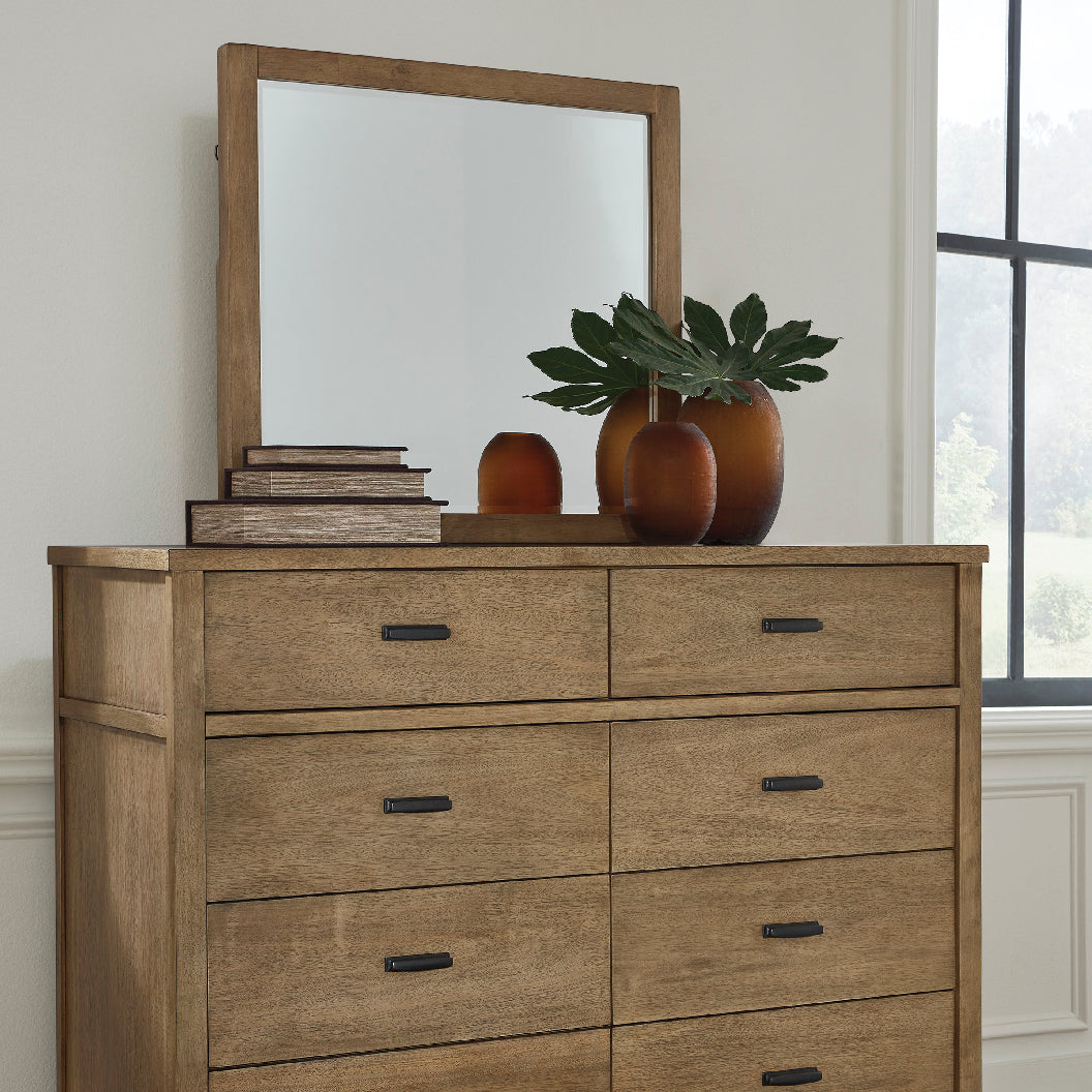 Miroir de bureau en bois brun clair - Tomtyn