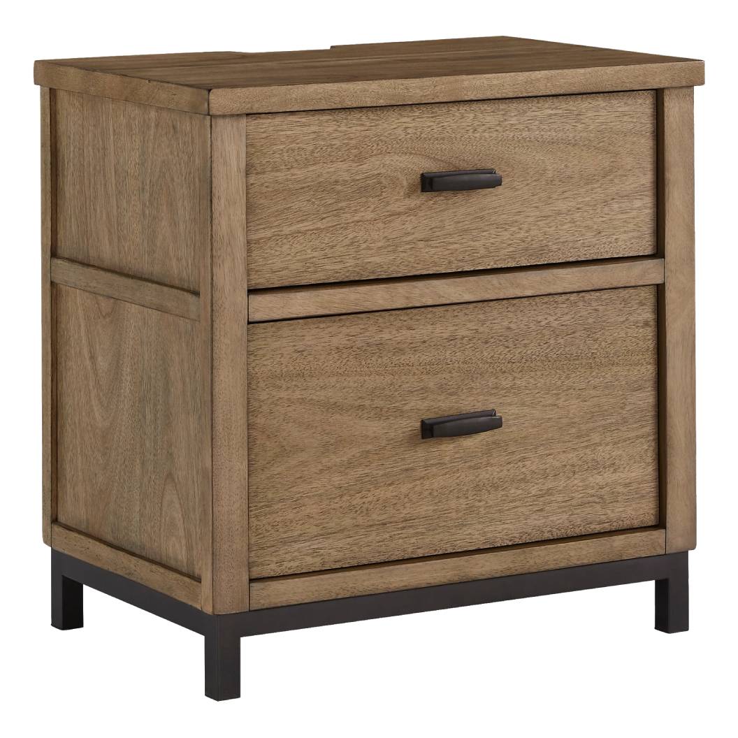 Table de chevet Brun clair en bois - Tomtyn