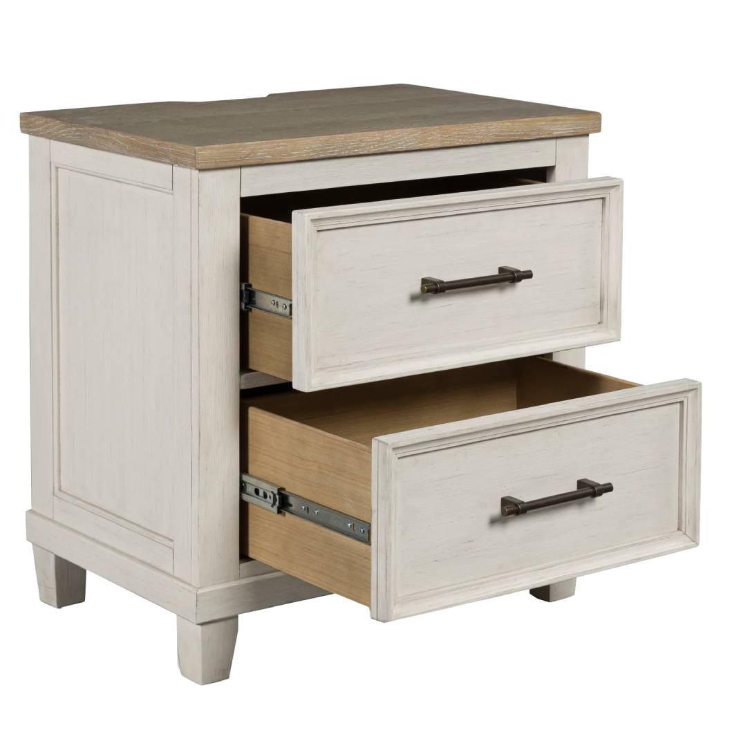 Table de chevet Brun clair en bois - Shaybrock