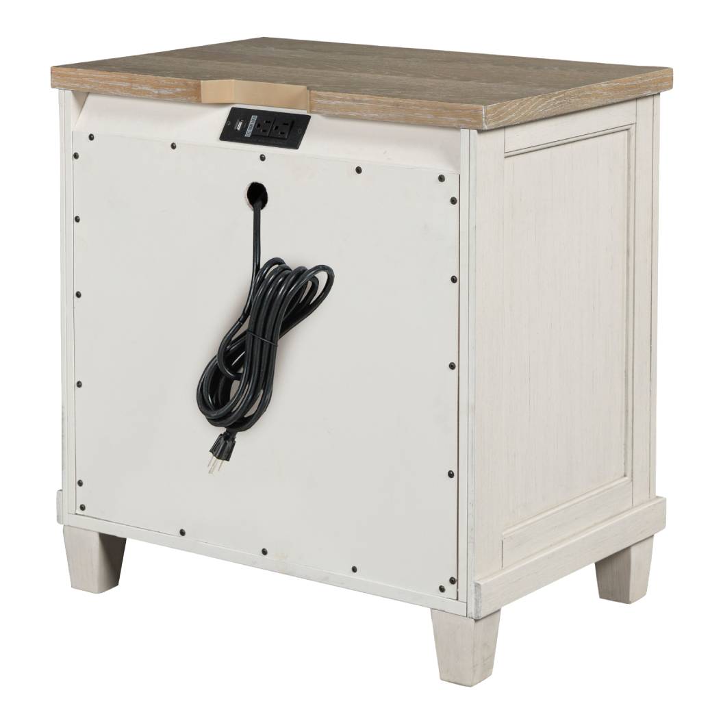 Table de chevet Brun clair en bois - Shaybrock