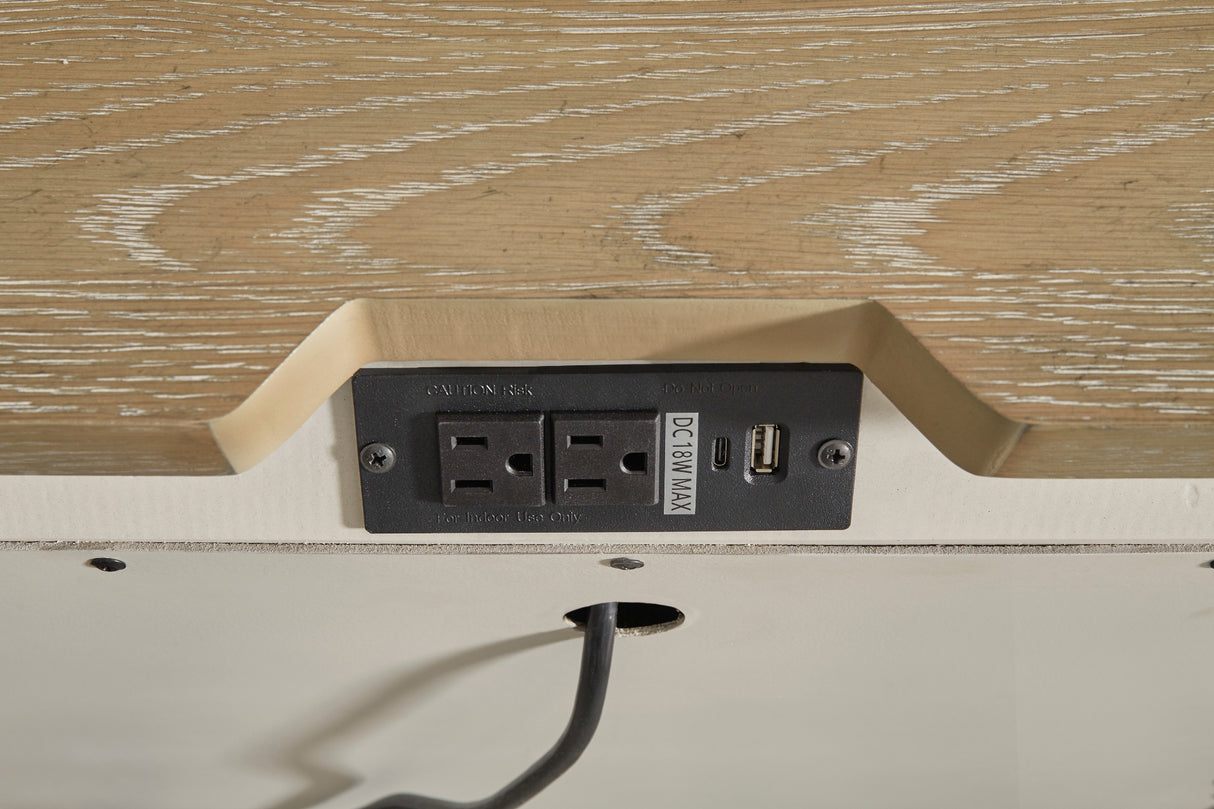 Table de chevet Brun clair en bois - Shaybrock