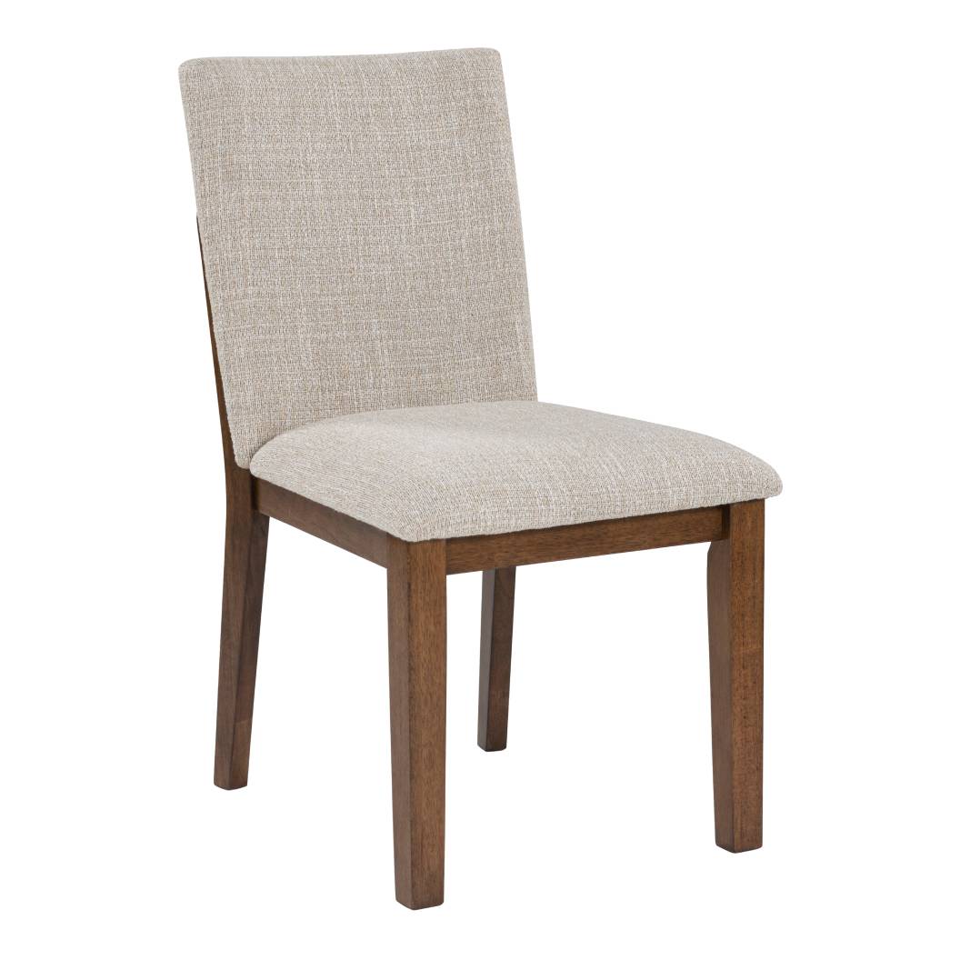 Ensemble de 2 chaises de salle à manger rembourrées en tissu beige pâle - Kraeburn