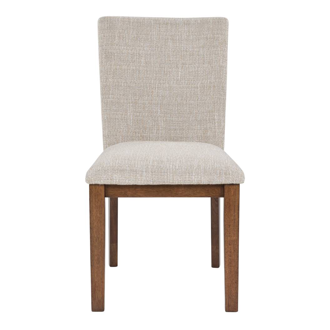 Ensemble de 2 chaises de salle à manger rembourrées en tissu beige pâle - Kraeburn