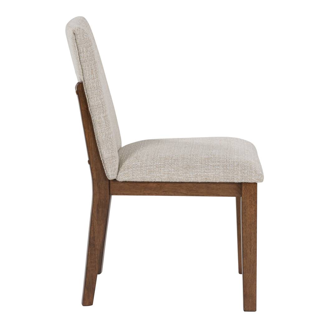 Ensemble de 2 chaises de salle à manger rembourrées en tissu beige pâle - Kraeburn