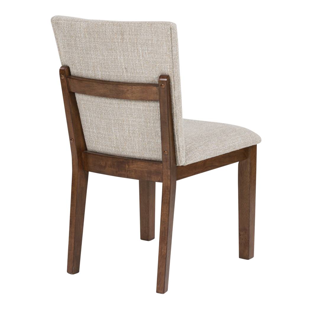 Ensemble de 2 chaises de salle à manger rembourrées en tissu beige pâle - Kraeburn