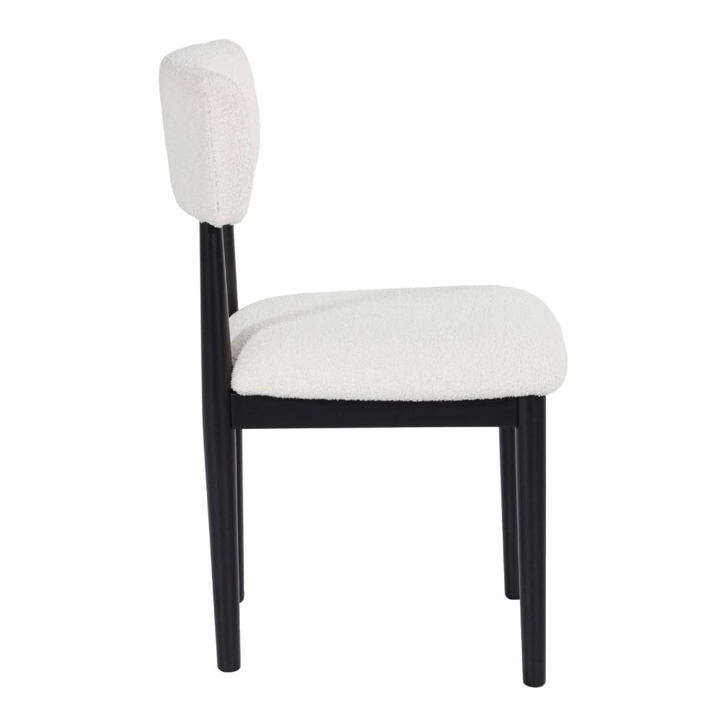 Ensemble de 2 chaises de salle à manger rembourrées en tissu blanc - Xandrum