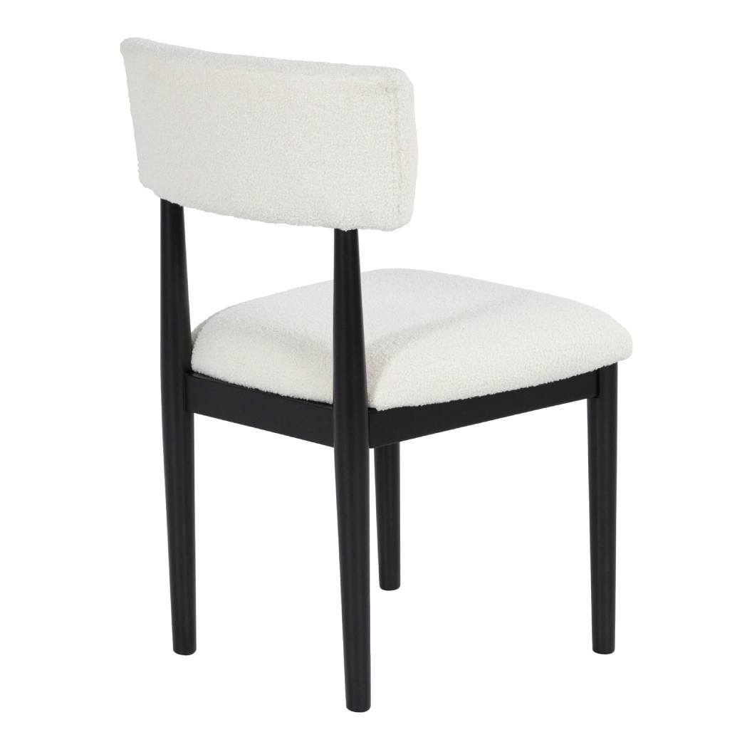 Ensemble de 2 chaises de salle à manger rembourrées en tissu blanc - Xandrum