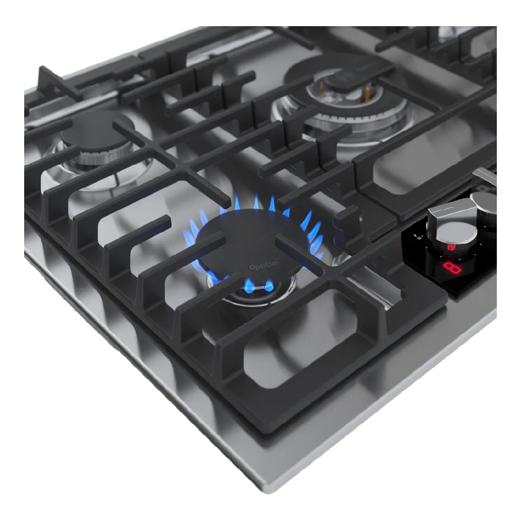 Plaque de cuisson au gaz 30 po Inox - Série Benchmark avec 5 brûleurs