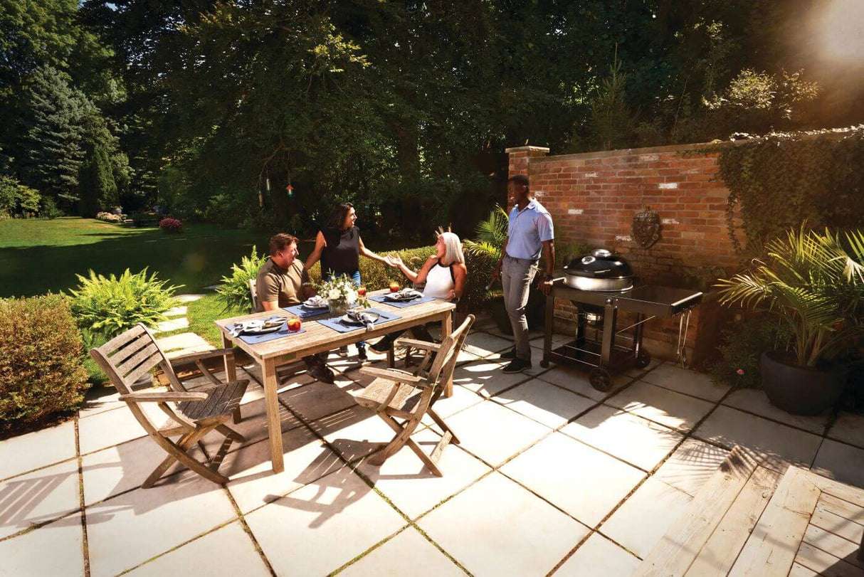 Barbecue au charbon de bois circulaire avec chariot - Charcoal PRO