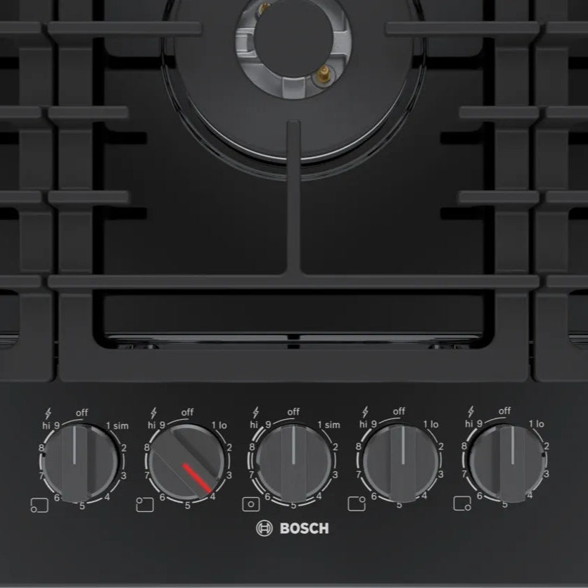 Plaque de cuisson au gaz 30 po, Inox avec 5 brûleurs avec FlameSelect® - Série 800