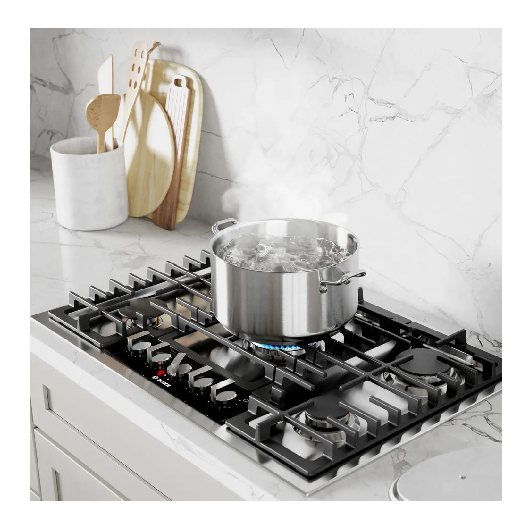 Plaque de cuisson au gaz 30 po Inox - Série Benchmark avec 5 brûleurs