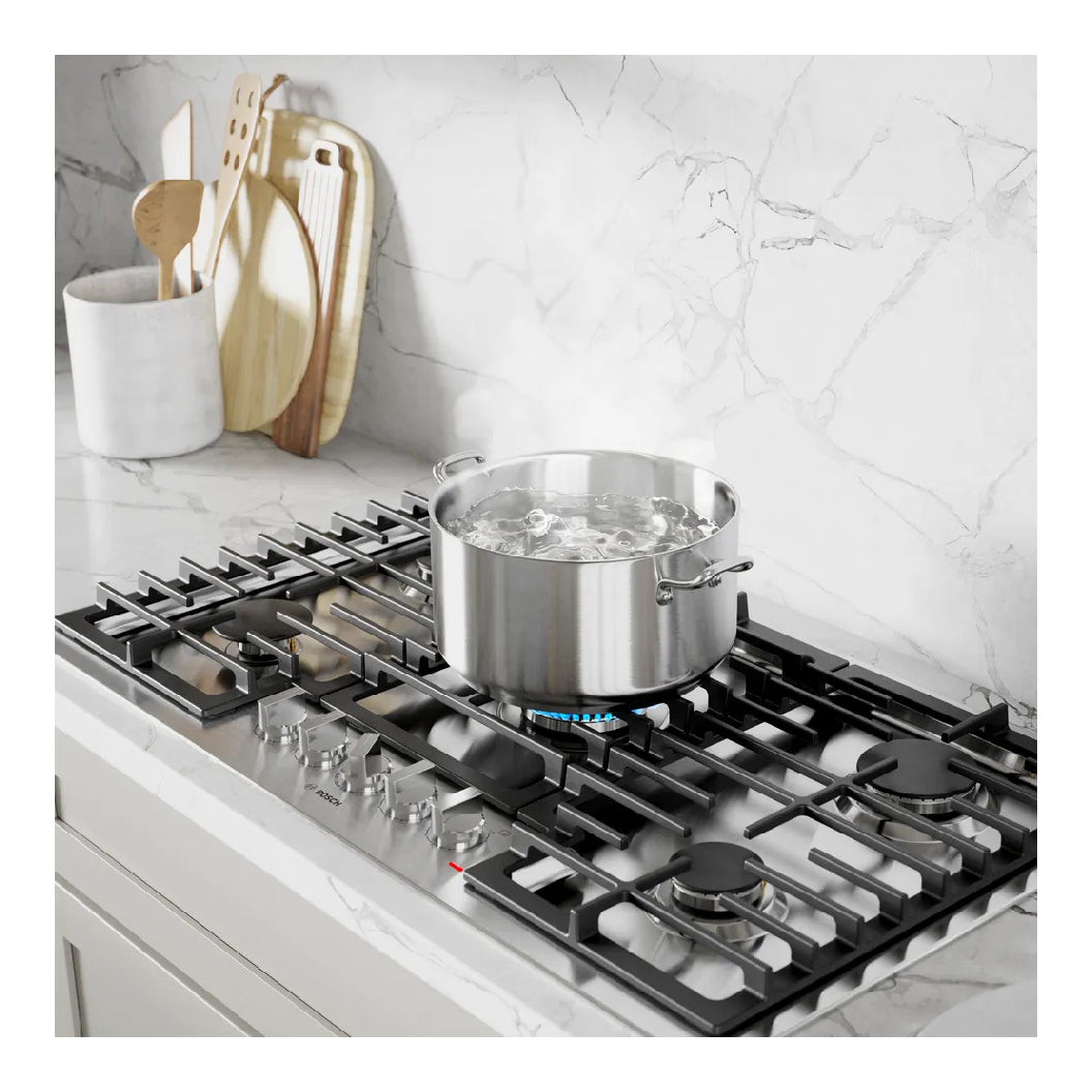 Plaque de cuisson au gaz 36 po Inox - Série 500 avec 5 brûleurs