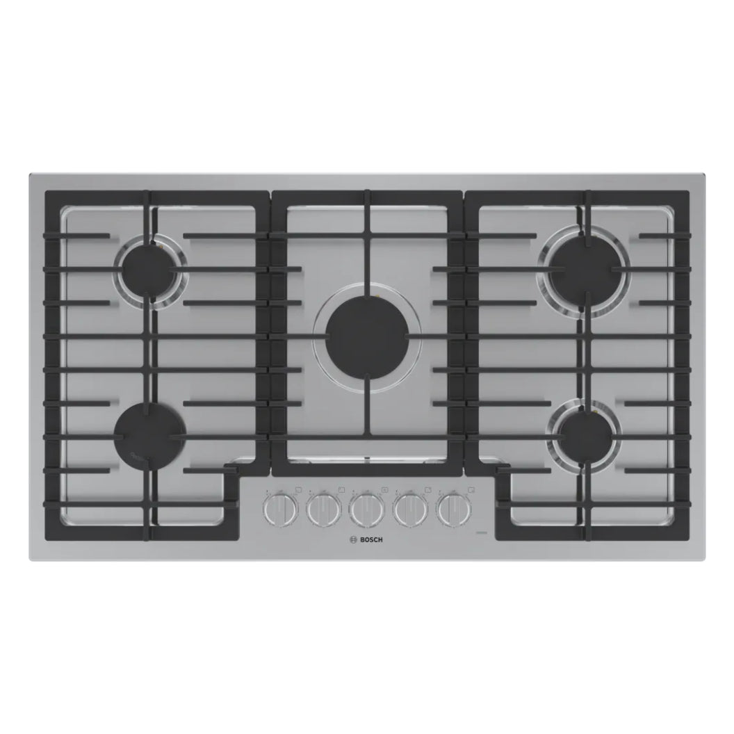 Plaque de cuisson au gaz 36 po Inox - Série 500 avec 5 brûleurs
