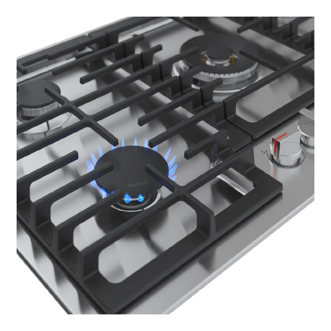 Plaque de cuisson au gaz 36 po Inox - Série 800 avec 5 brûleurs