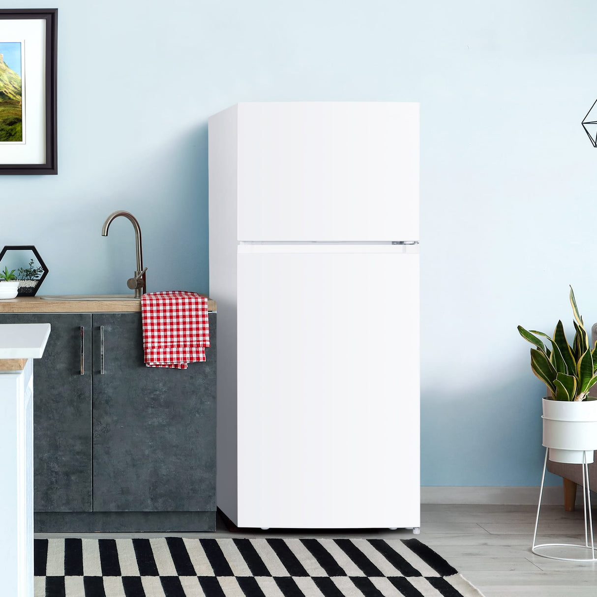 Réfrigérateur congélateur haut Blanc 28po