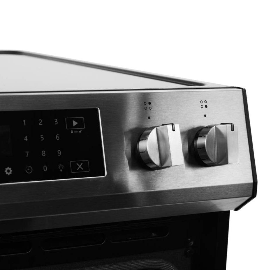 Cuisinière à induction encastrable 30 po, 5,0 pi³ Inox avec Fonction Boost, Convection et Air Fry