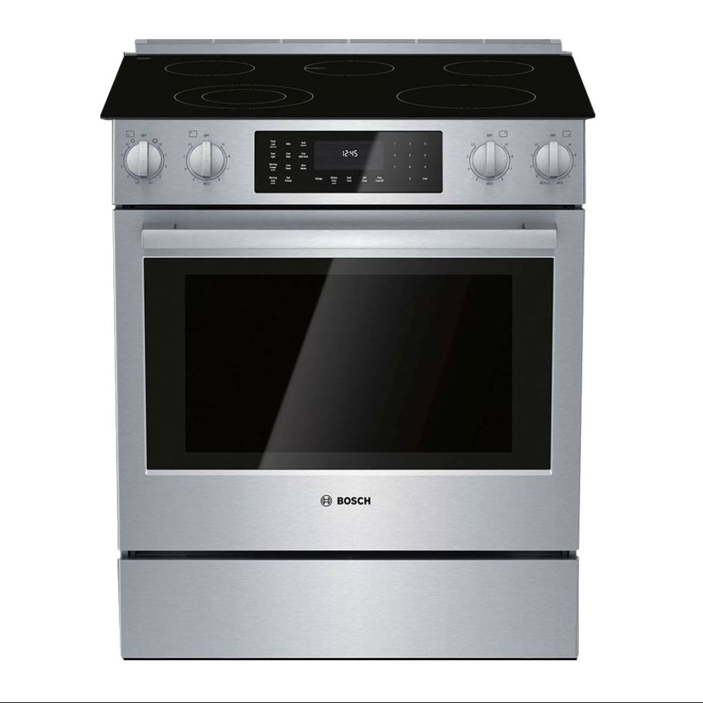 Cuisinière électrique encastrable 30 po, 4,6 pi³ Inox avec Convection Pro et tiroir-réchaud - Série 800
