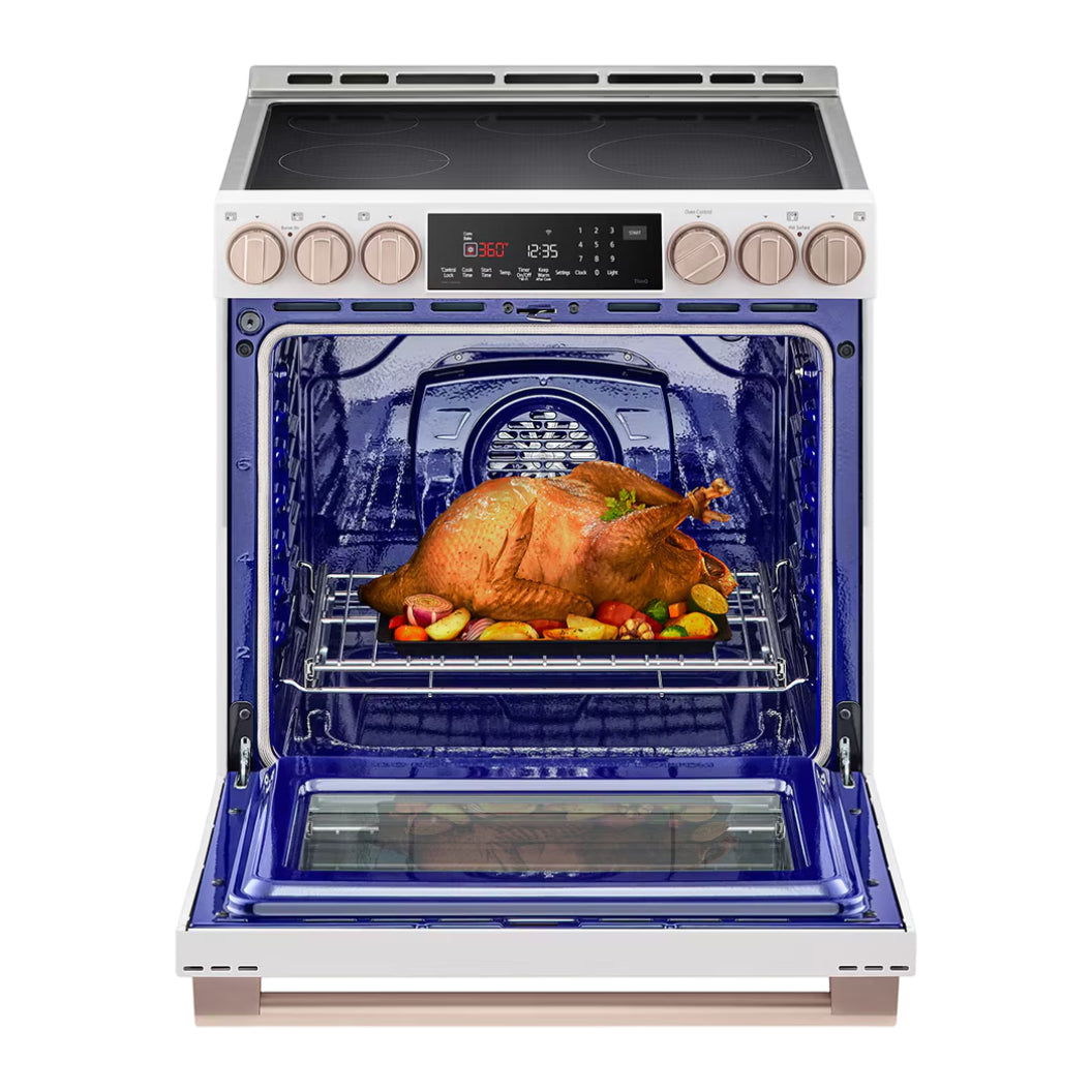 Cuisinière à induction encastrable 30 po Blanc - Studio - 5 éléments, mode Turbo & InstaView®