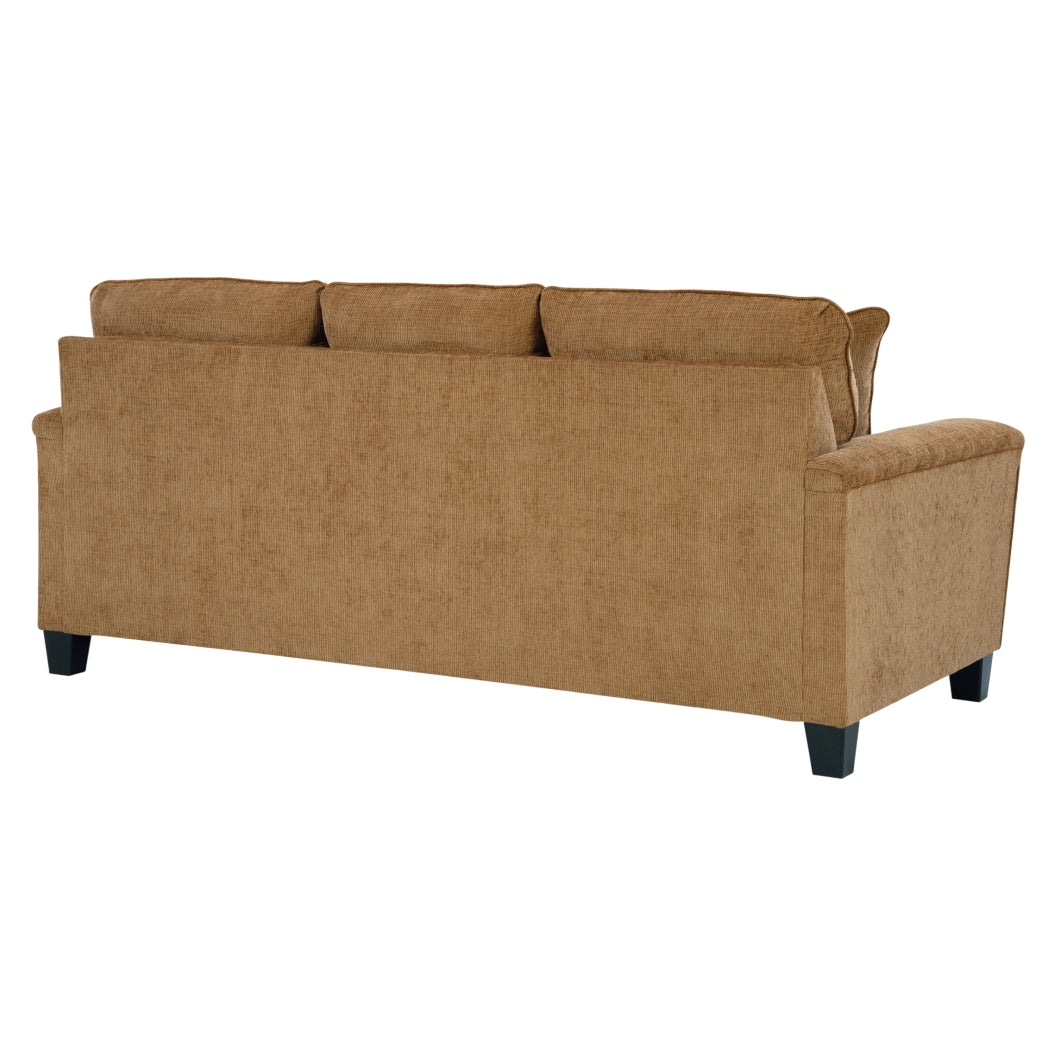 Sofa en tissu texturé miel avec coussins - Erinslane