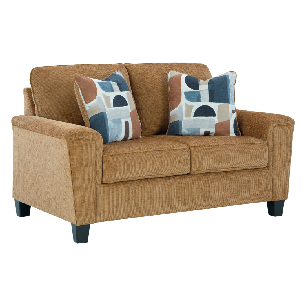 Causeuse en tissu texturé miel avec coussins - Erinslane