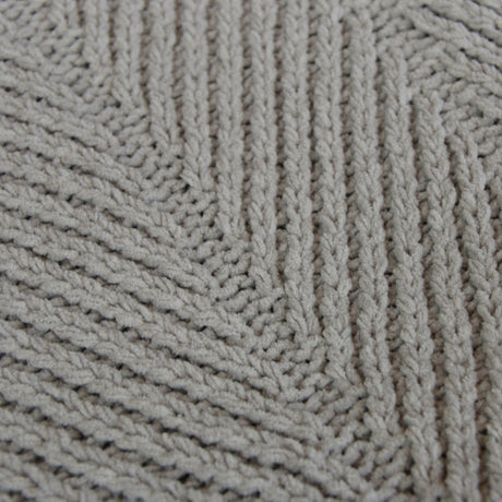 Jeté 45 x 75 po en tissu avec pompons de fourrure - Mika