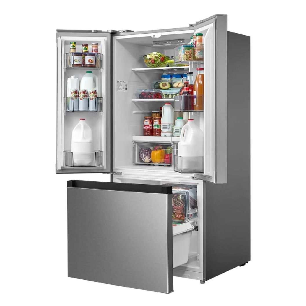 Réfrigérateur porte française 30 po, 18,4 pi³ Inox 3 portes