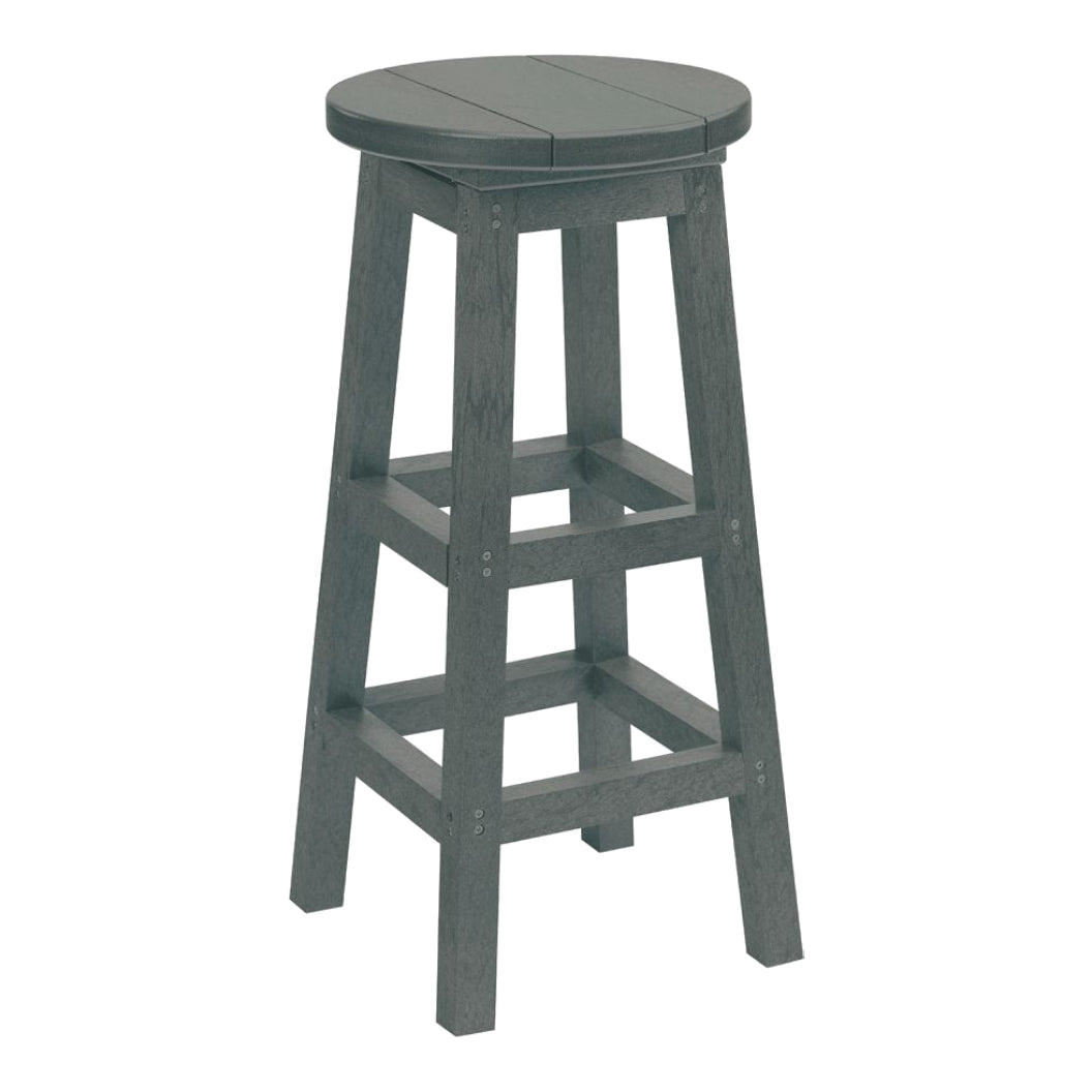 Tabouret de bar extérieur pivotant en plastique recyclé - C23