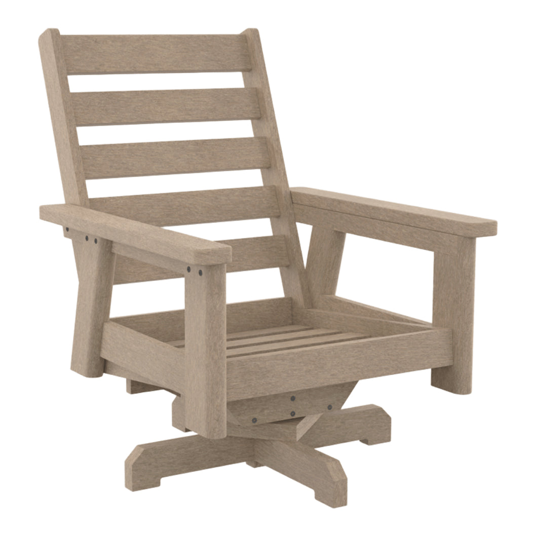 Fauteuil extérieur pivotant en plastique recyclé - Charleston DSF294