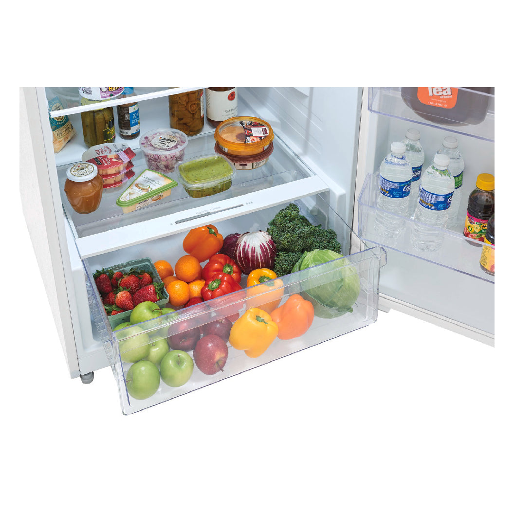 Réfrigérateur à congélateur supérieur 28 po, 16 pi³ Blanc - Prêt pour le garage