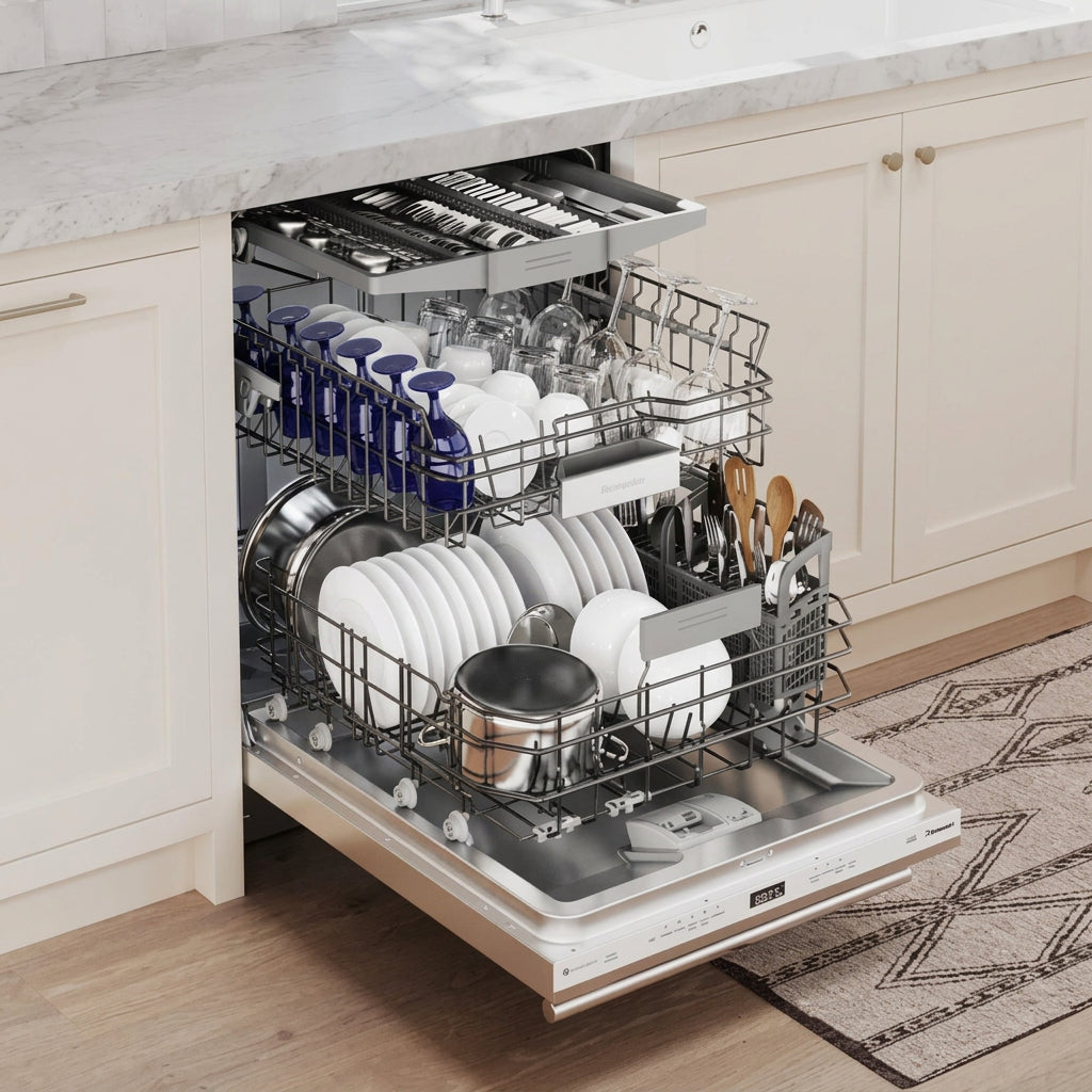 Lave-vaisselle intelligent encastrable 24 po, 48 dBA Inox 3 paniers avec Sens-A-Wash® et Wi-Fi - Série Emerald