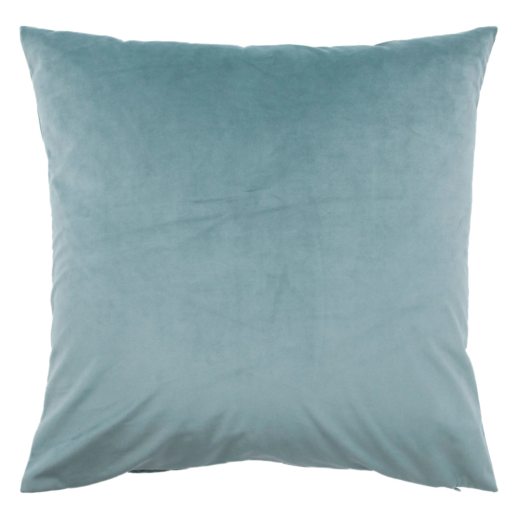 Coussin 20 x 20 po en velours turquoise - Warrington