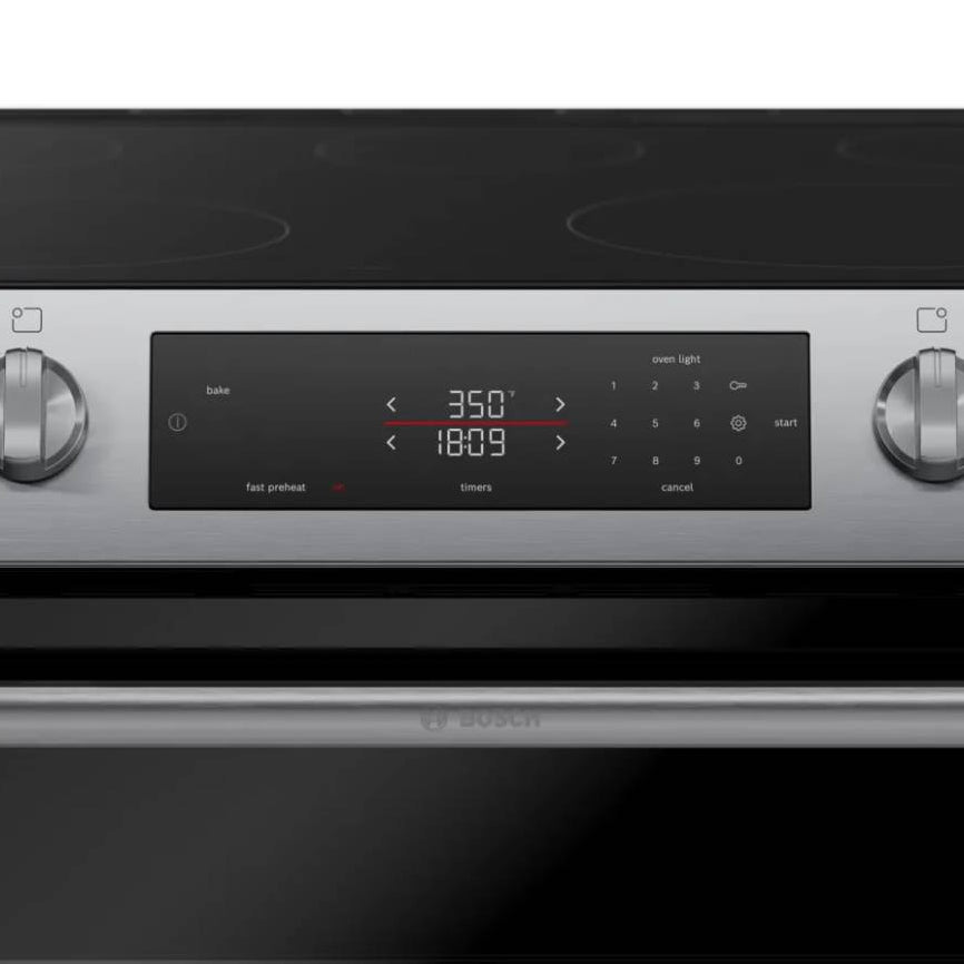 Cuisinière électrique encastrable 30 po, 5,8 pi³ Inox avec Air Fry et préchauffage rapide - Série 100