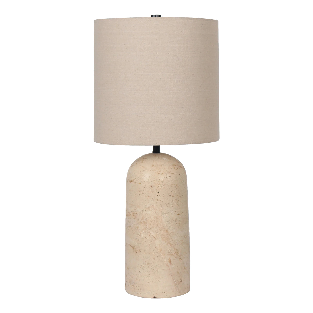 Lampe de table en travertin beige 25 po. - Kasnia