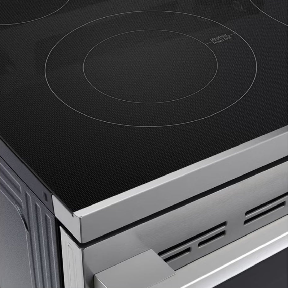 Cuisinière électrique 30 po, 6,3 pi³ Inox avec Convection ProBake®, Air Fry et EasyClean®