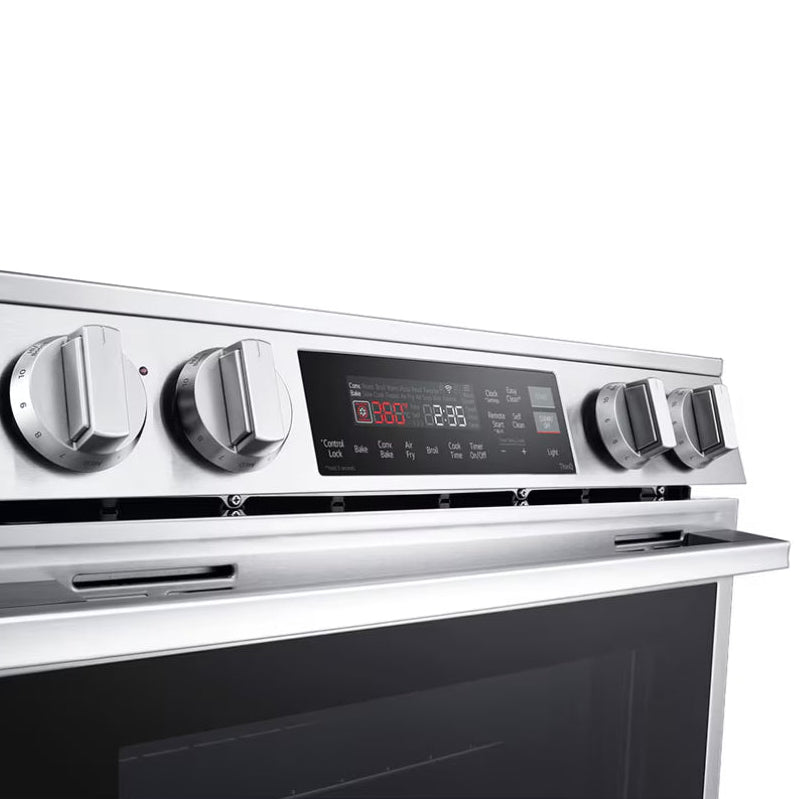 Cuisinière à induction encastrable 30 po, 6,3 pi³ Inox avec Convection ProBake®, Air Fry et EasyClean®