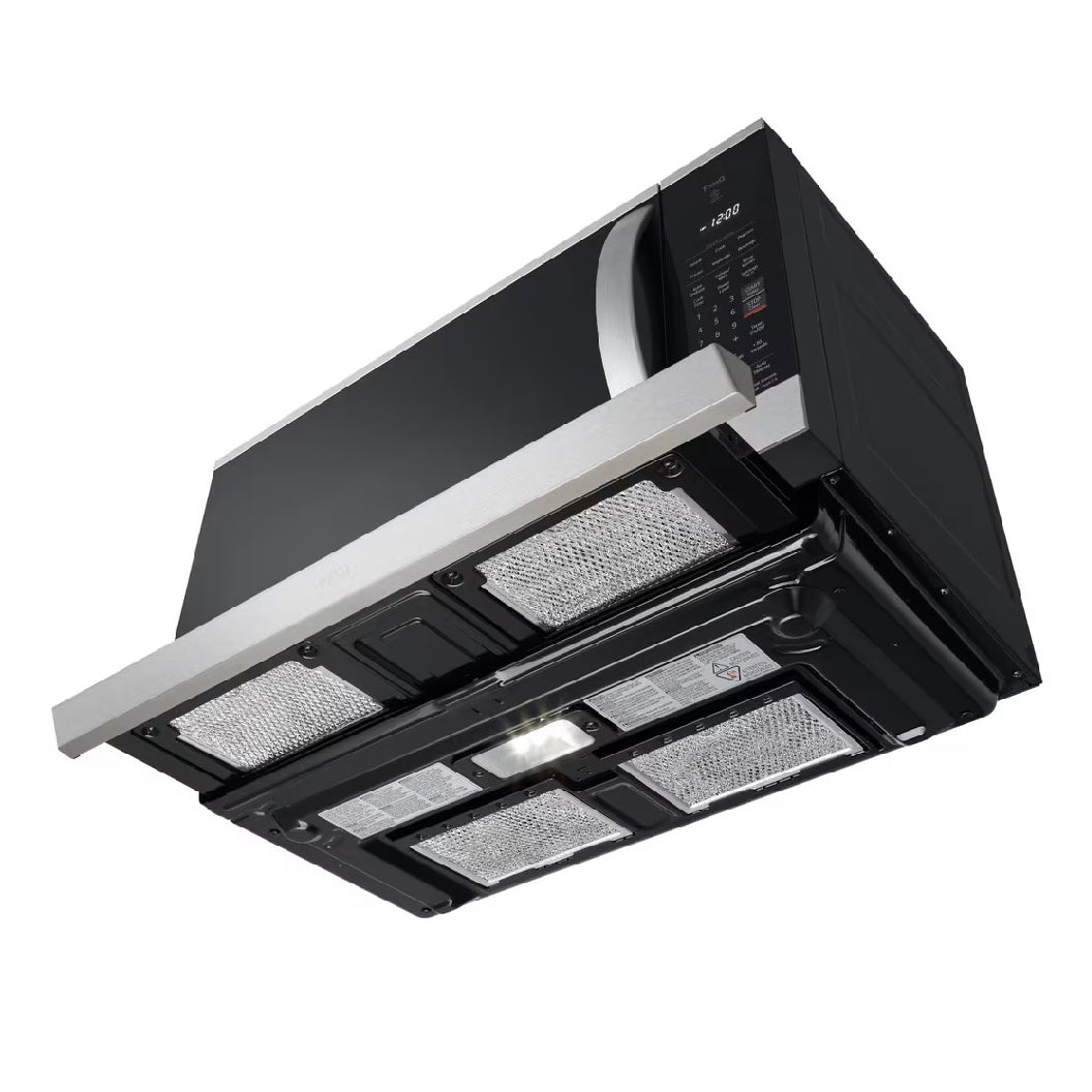 Micro-ondes de comptoir hotte intégrée 30 po 2,1 pi³ Inox Noir