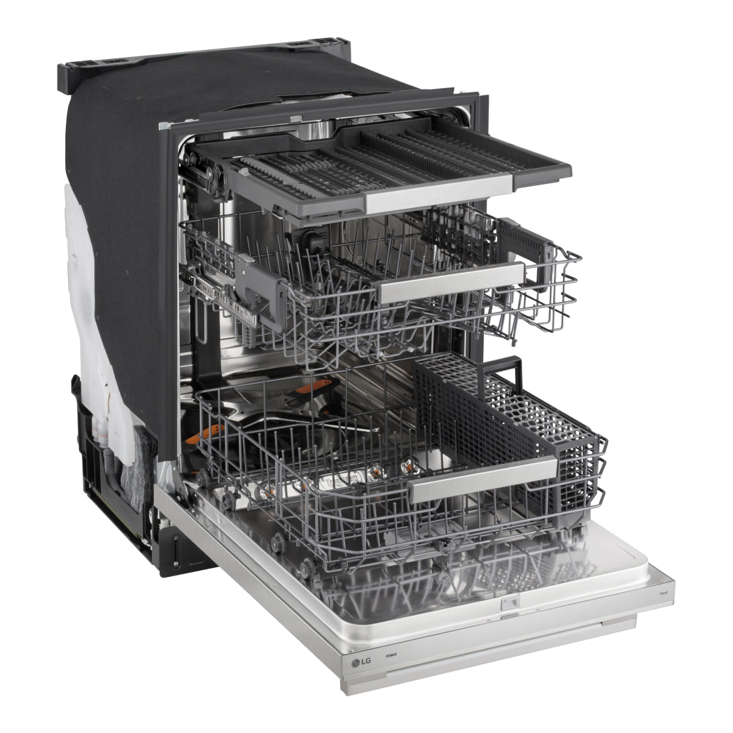 Lave-vaisselle encastrable 24 po, 42 dBA 3 paniers avec QuadWash™ Pro et TrueSteam®