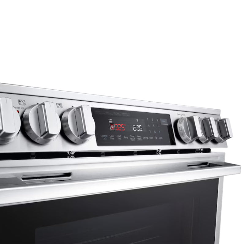 Cuisinière électrique encastrable 30 po, 6,3 pi³ Inox avec Convection ProBake®, InstaView® et Wi-Fi
