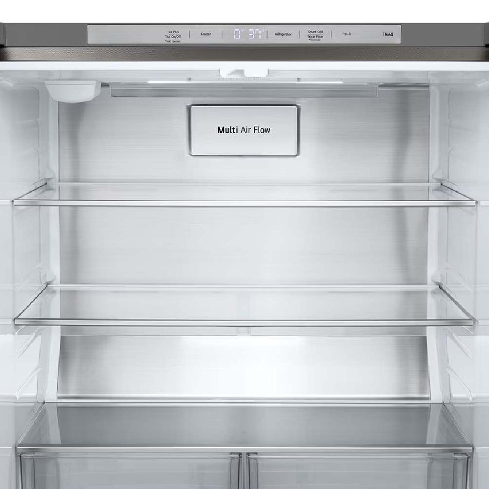 Réfrigérateur à portes françaises, profondeur comptoir 33 po, 18,6 pi³ à 4 portes Inox avec Wi-Fi