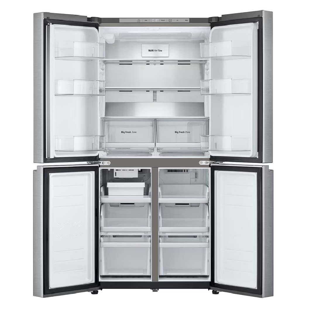 Réfrigérateur porte française 33 po, 18,6 pi³ 4 portes Inox à profondeur de comptoir