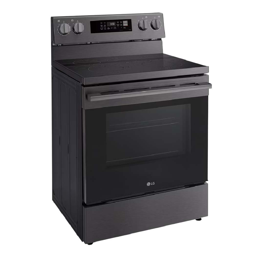 Cuisinière électrique 30 po, 6,3 pi³ Inox noir avec Air Fry et Wi-Fi