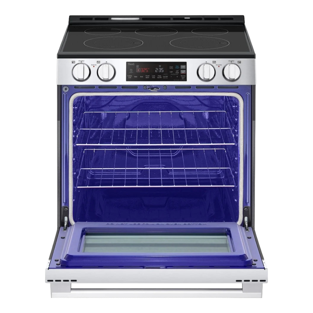 Cuisinière électrique encastrable 30 po, 6,3 pi³ Inox avec Éléments UltraHeat™ et fenêtre WideView™
