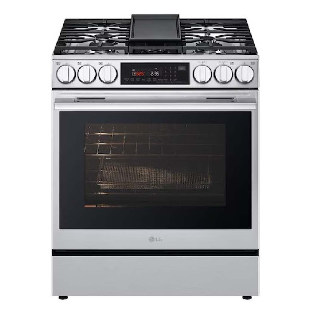 Cuisinière au gaz 30 po, 6,3 pi³ Inox avec Brûleur UltraHeat™, Convection ProBake® et Air Fry