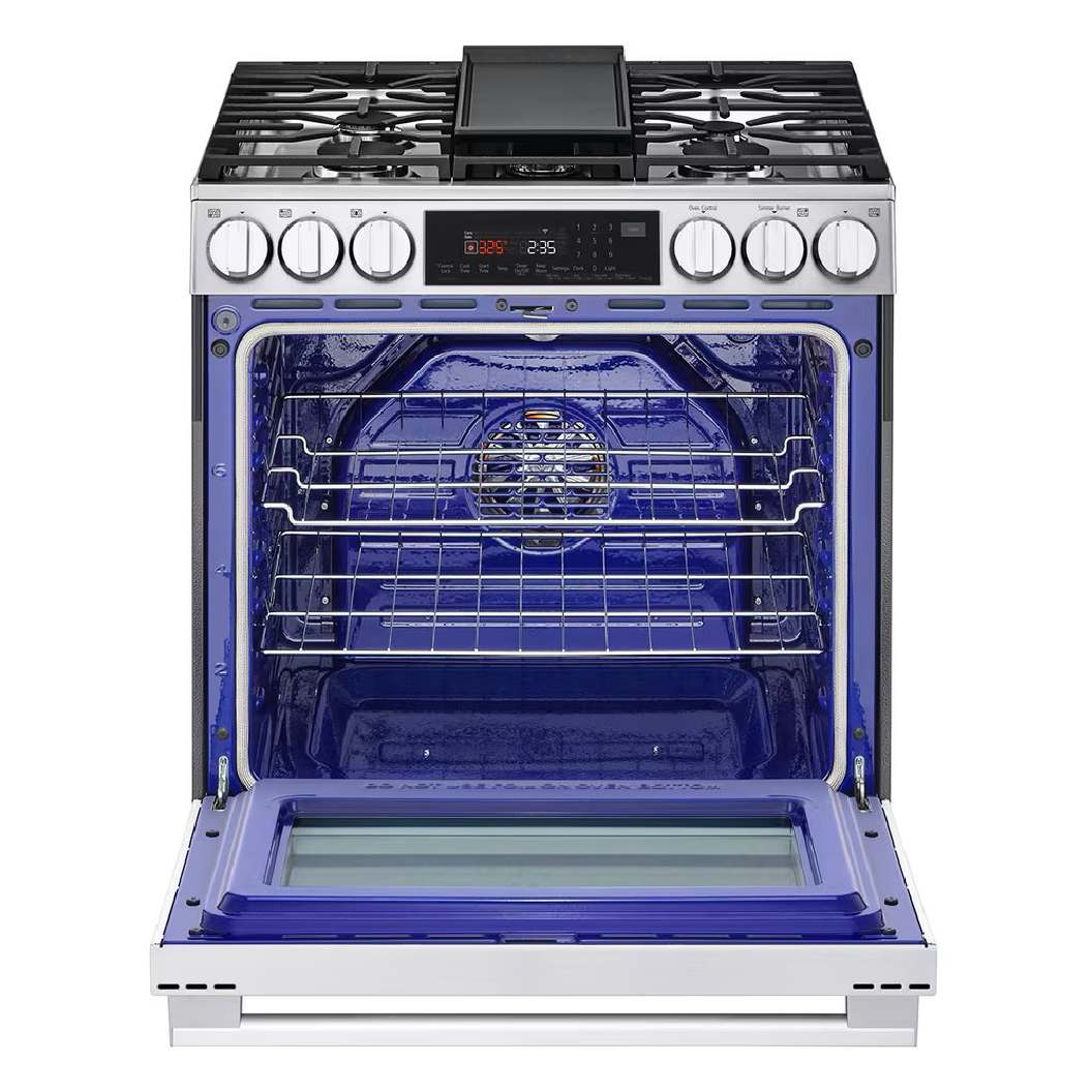 Cuisinière au gaz 30 po, 6,3 pi³ Inox avec Brûleur UltraHeat™, Convection ProBake® et Air Fry