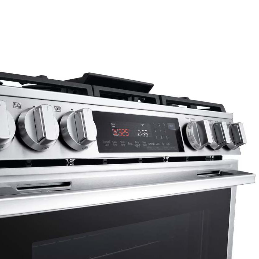 Cuisinière au gaz encastrable 30 po, 6,3 pi³ Inox avec Convection ProBake®, Air Fry et InstaView®