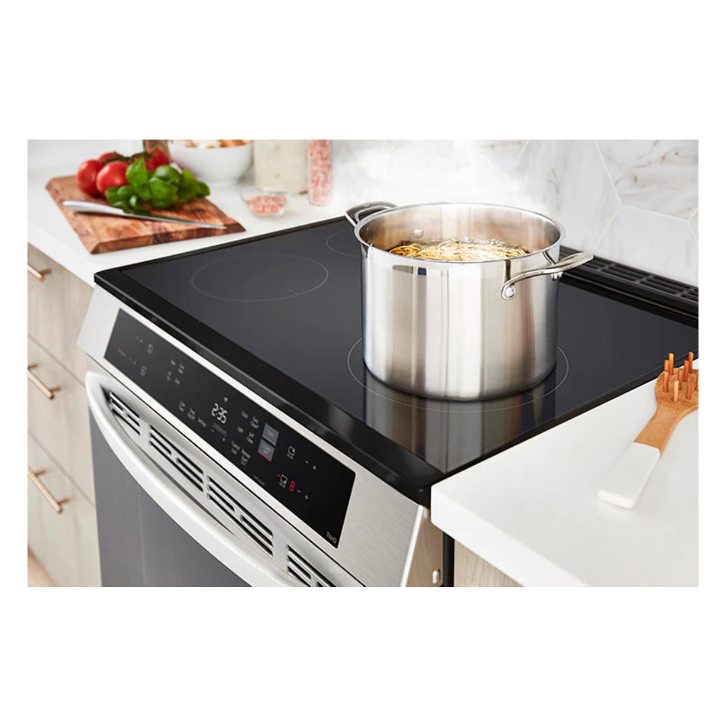 Cuisinière intelligente à induction 30 po Inox Convection ProBake et friture à l'air