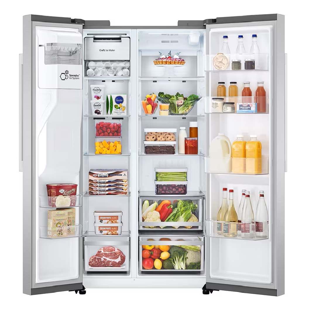 Réfrigérateur côte à côte 36 po, 27 pi³ Inox avec Wi-Fi