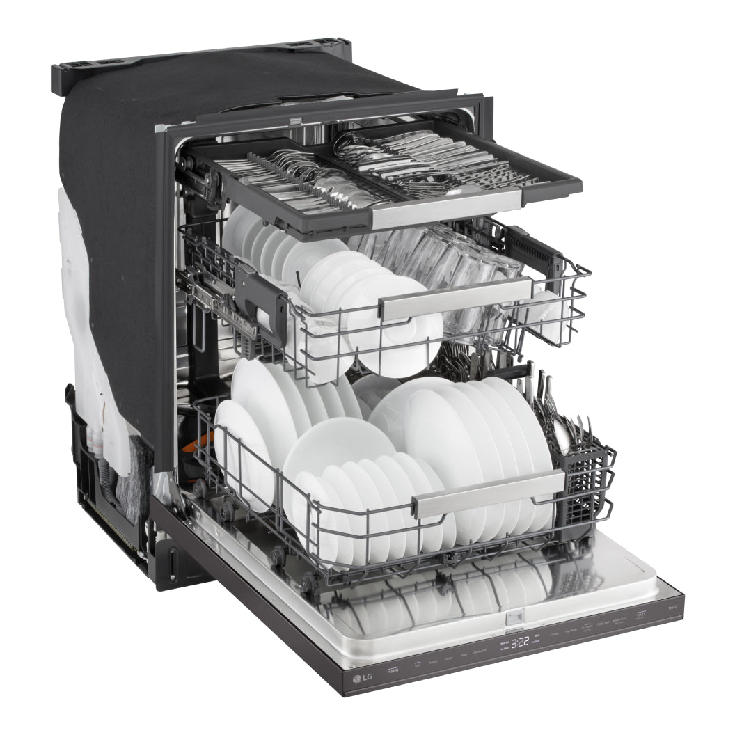 Lave-vaisselle encastrable 24 po, 44 dBA 3 paniers avec Quadwash™ et Wi-Fi